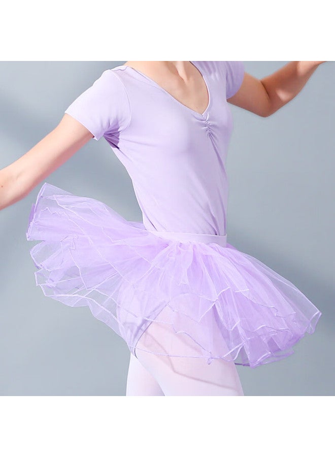 Smart Friends Zhiyouban Children's Dance Skirt, Girls' Ballet Skirt, Half-net Tulle, Cheerleading Performance Costume, Dancing Short Skirt, White, S - Image 3