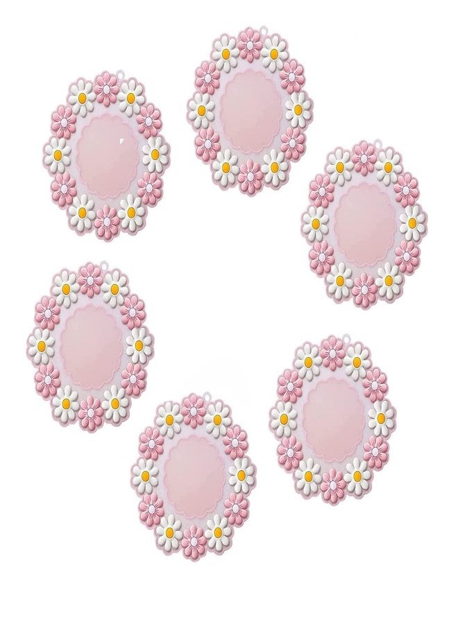 FS COOL Silicone Coasters for Drinks, Cute Sakura Flower Pattern Anti-Slip Silicone Cup Mats Insulated Coaster Protect Furniture from Damage (Pink, Small, Pack of 6) - Image 1