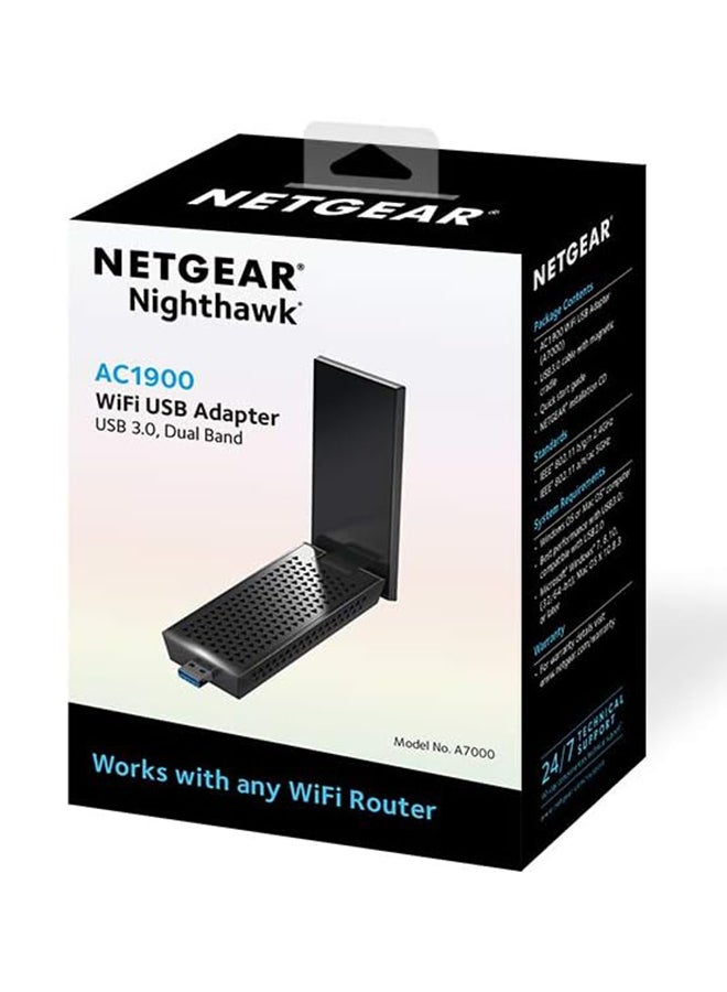 نت جير محول واي فاي نايتهوك AC1900 USB (A7000) | سعة عرض نطاق أكبر عند تنزيل ورفع البيانات من وإلى الشبكة اللاسلكية | اتصالات أسرع مع المزيد من شبكات الواي فاي - Image 5