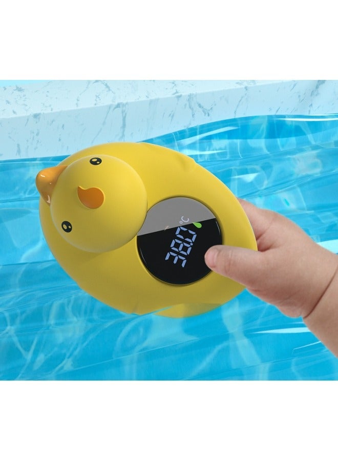 Duckling Digital Water LCD Thermometer and Baby Bath Time Toy, yellow - Image 4