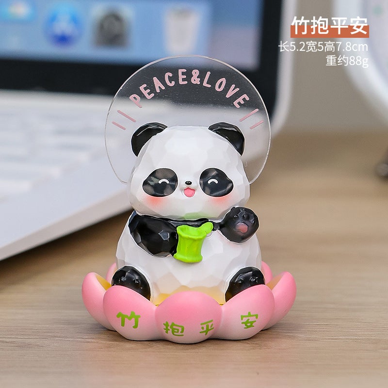 Cute Emotion Lotus Figurine Desk Decor Bamboo returns peace 
