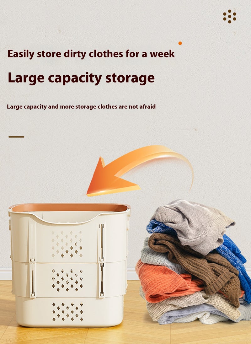 Sharpdo - Bathroom Clothes Storage Basket Dirty Clothes Basket with 1 Underwear - Image 1