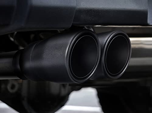 Tritrust Black Dual Exhaust tip - 2.5" ID x 7"OD x 8.5"L - Double Wall Weld On Muffler Tail Pipe Stainless Steel Black Coated - Image 4