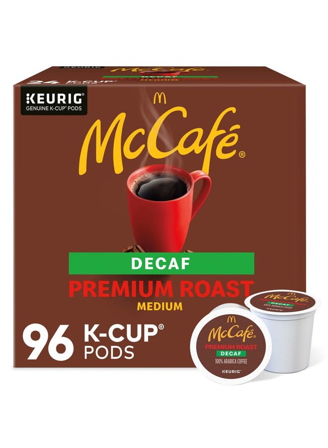 McCafe Premium Roast Decaf Coffee, Single Serve Keurig K-Cup Pods, Decaffeinated, 96 Count (4 Packs of 24) - Image 1