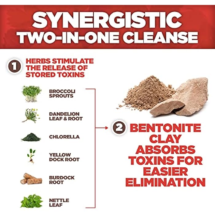 Yerba Prima Bentonite Clay Plus Herbal Detox, 100 Veg Capsules - Food Grade Clay from The Great Plains, USA - Colon & Liver Cleanse Supplement with Calcium Clay - Image 4