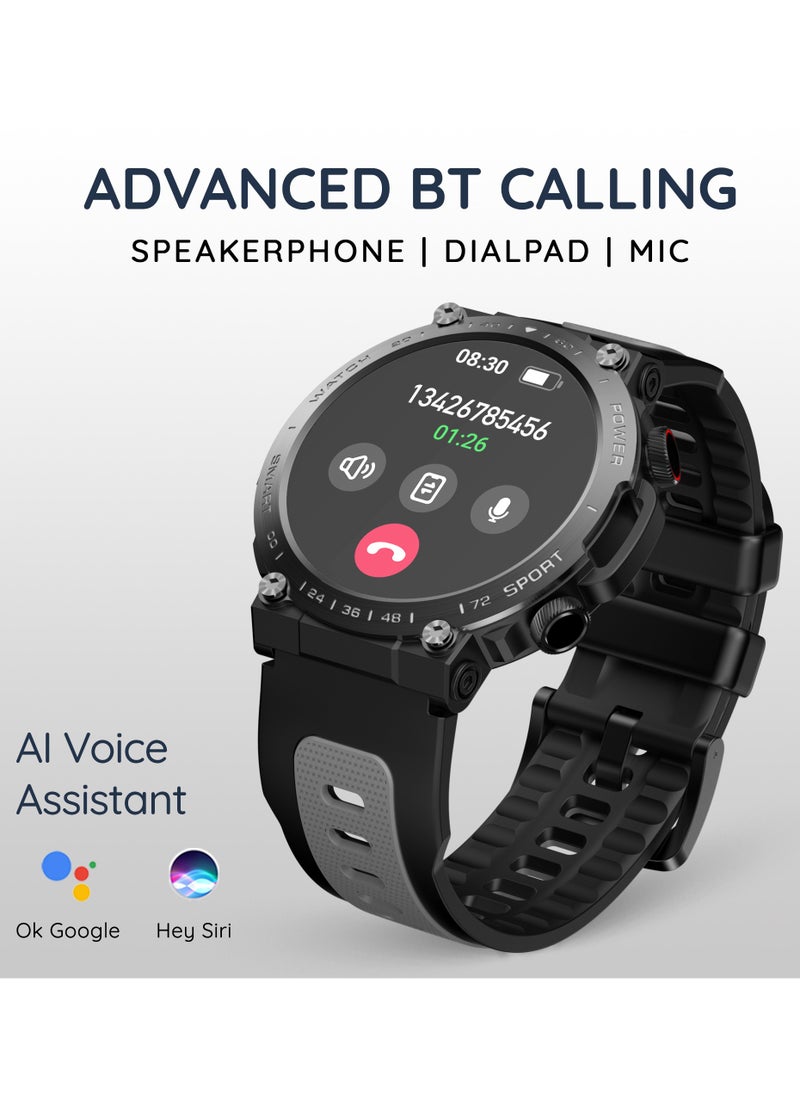 Pebble Explore 1.39" IPS Infinite Display, BT Calling, Health Suite, Voice Assitant, Multi Sports mode, Step pedometer, Date & Calender, Sleep monitor, Alarm & Notifications, Rugged build, Smart Calculator  - Image 3