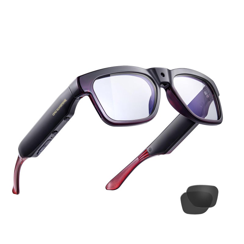 OhO sunshine OhO Smart Glasses,128G Camera&Bluetooth Sunglasses with Open Ear Speaker Headset Headphone,Indoor&Outdoor Sports,Polarized UV Protection,for Men Women - Image 1