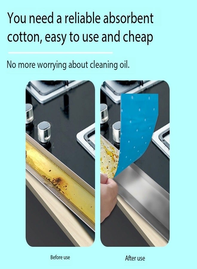 fashionhome Kitchen Range Hood Filter Oil-Absorbing Cotton Universal Oil Filter Paper Side Suction Non-woven Absorbing Pad Kitchen Cleaning Tools 10x90 cm - Image 4