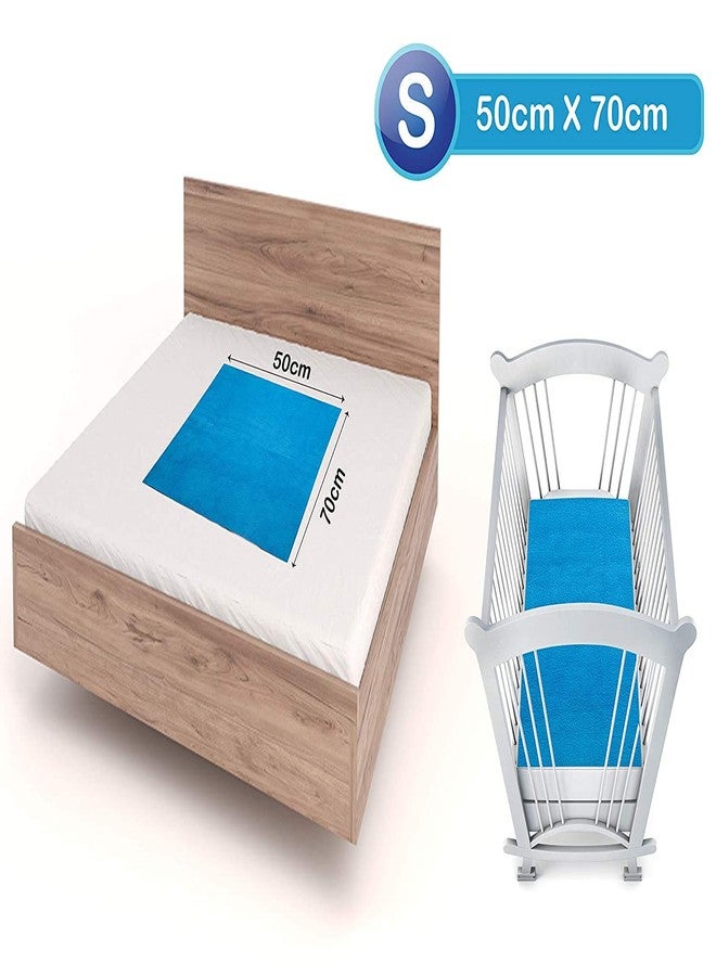 BS AMOR Cotton Soft Waterproof And Reusable Mat/Absorbent Sheets/Mattress Protector (70X50 Cm, Peacock Blue) Pack Of 1 - Image 3