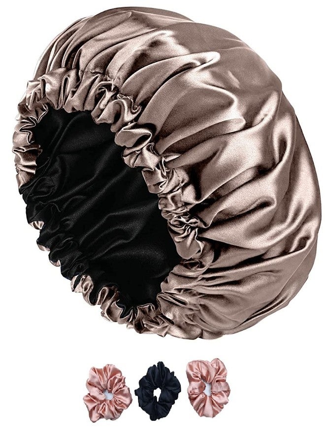 Libea Fashion & Beauty Land Handmade Fully Reversible Luxuries Pure Satin Hair Bonnet satin sleep cap (GOLD colour) - Image 1