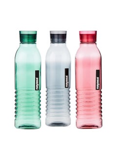 NAYASA Fridge Water Bottle Mixed Color Set of 3 Pcs - Dorino 1.0L  - Image 1