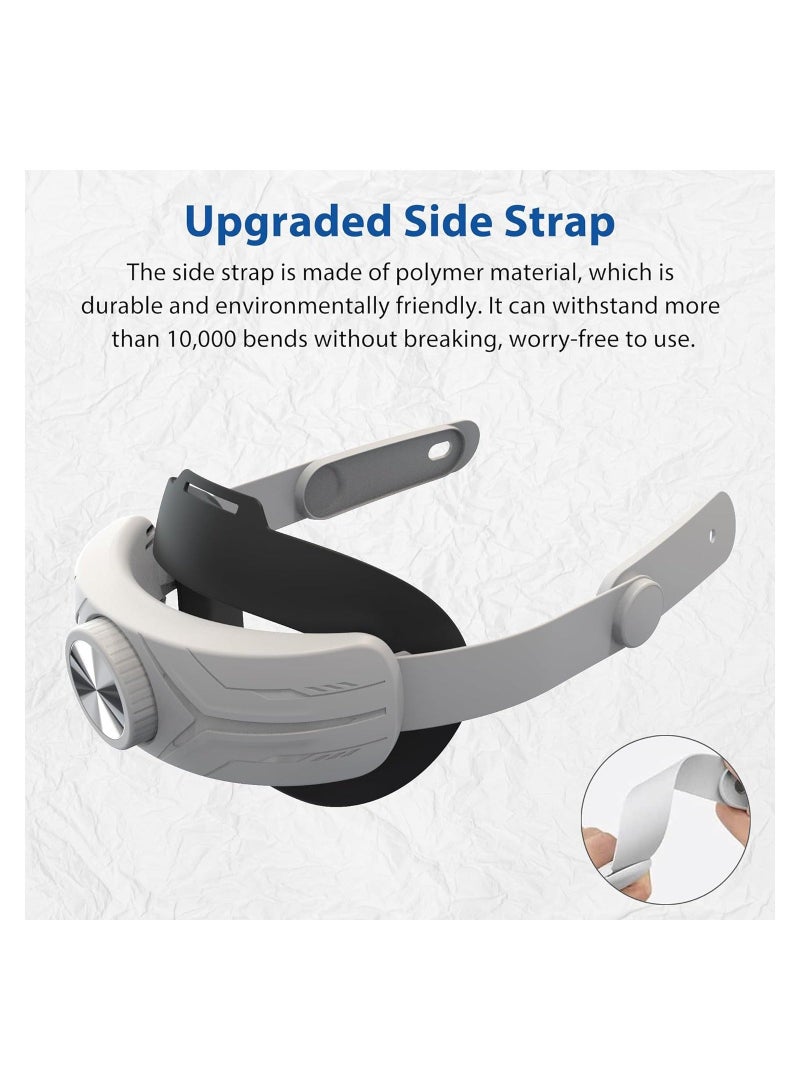 Head Strap for Meta Quest 3, Super Soft and Skin Friendly PU Surface, Elite Strap Replacement, Adjustable Enhanced Support and Lightweight Design VR Accessories for Meta Quest 3 - Image 3