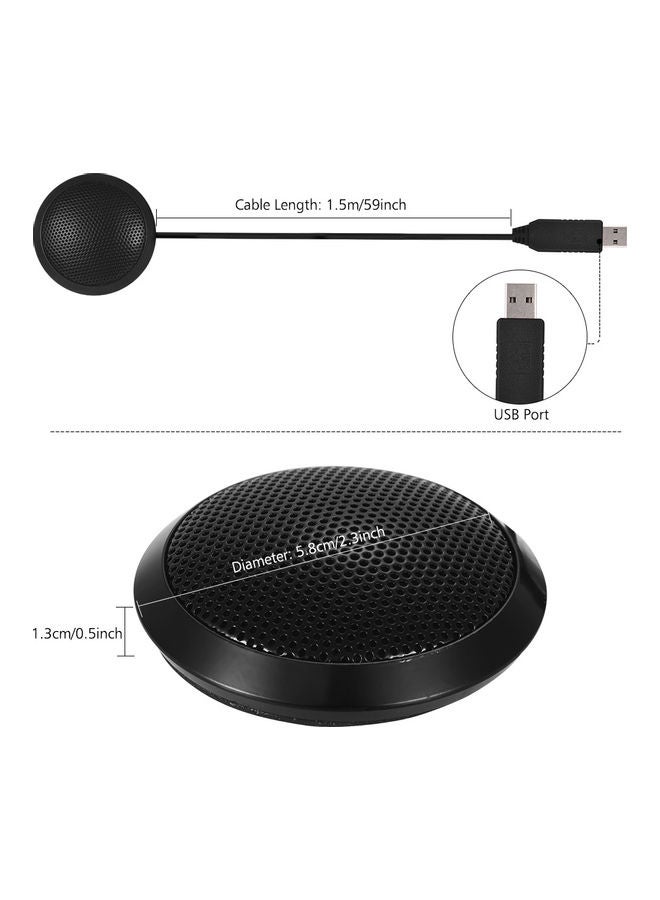 Microphone Mic with USB Port Black - Image 4