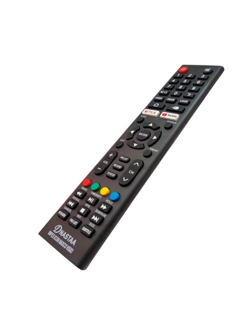 Dnastaa DANSAT Smart TV Remote Control  Universal Compatible Replacement, Works with Impex Smart TV, - Image 1