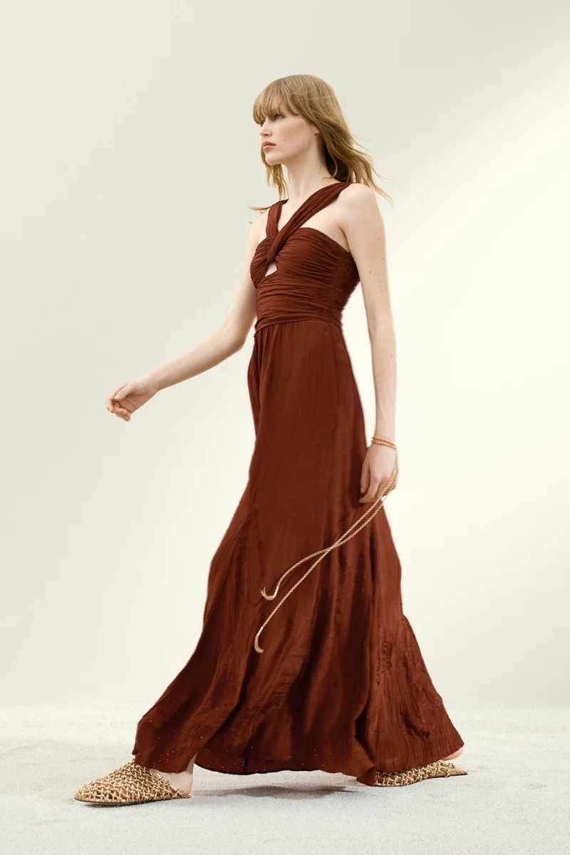 H&M Draped plissé dress