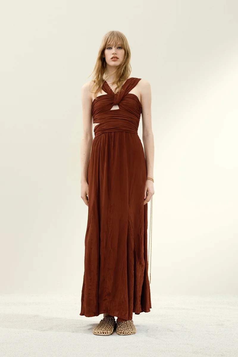 H&M Draped plissé dress