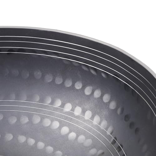 PTR 12 Inch 4 Litre Hammered Iron Kadhai Original Lohe Ki Kadai Handle-Free Deep Frying Pan for Roasting Frying Heavy Base Gas and Induction Compatible Food Grade Iron Smooth Edge - Image 5