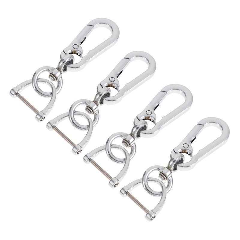 Garneck Carabiner Keychains 4pcs Horseshoe Buckle Men Waist Pendant - Image 2