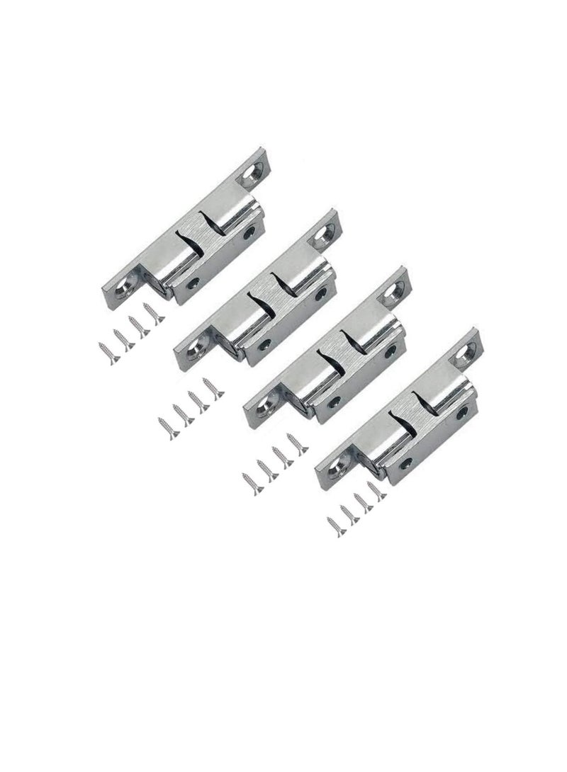 Cabinet Cupboard Door Catch Adjustable Double Ball Tension Catch for Cupboard Cabinet Door Furniture Latch 4 Pcs 60mm Brass SS Coated  - Image 1