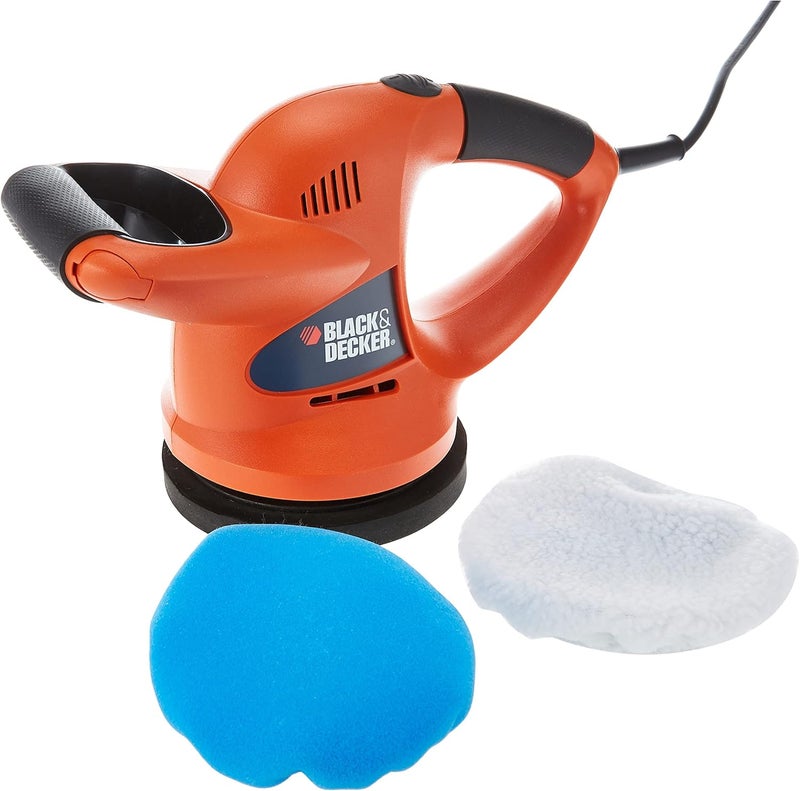 بلاك اند ديكر جهاز تلميع/تشميع كهربائي للسيارات، 60 واط، 4400 دورة في الدقيقة، 152 مم، برتقالي/أسود - Kp600-Ae، - Image 2
