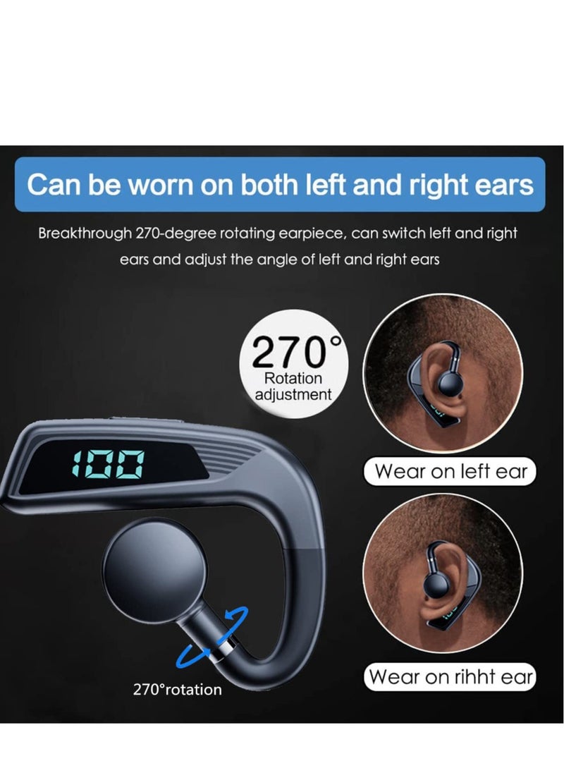 SYOSI - Bluetooth Headset Wireless Earpiece for Cell Phones with Mic Noise Cancelling 48 Hours Talking Time Sport Headset for Cell Phone/Business/Office/Driving/Trucker Driver - Image 1