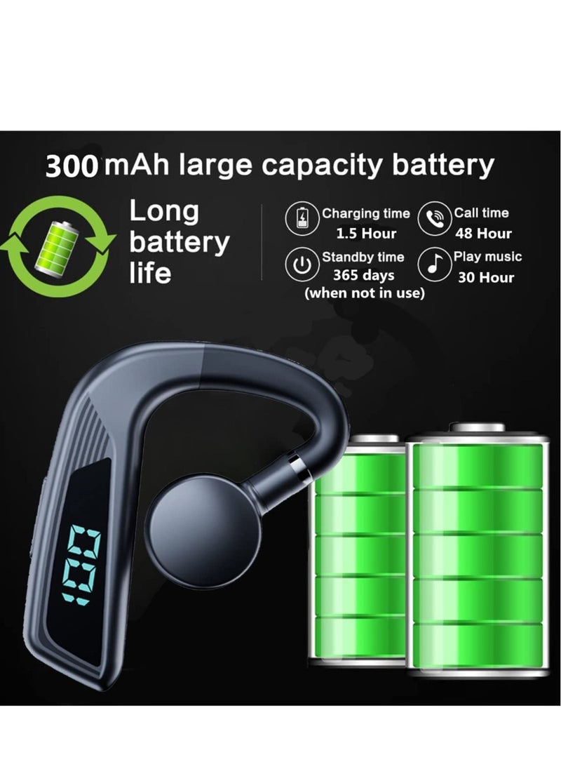 SYOSI - Bluetooth Headset Wireless Earpiece for Cell Phones with Mic Noise Cancelling 48 Hours Talking Time Sport Headset for Cell Phone/Business/Office/Driving/Trucker Driver - Image 1