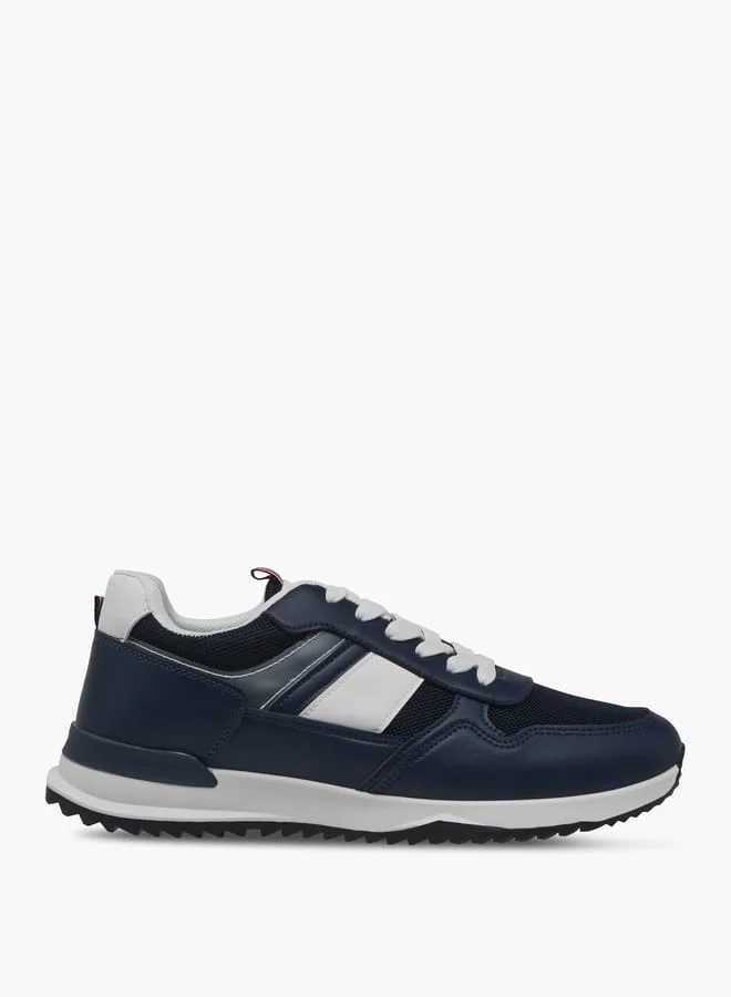 Men Panelled Sneakers with Lace-Up Closure