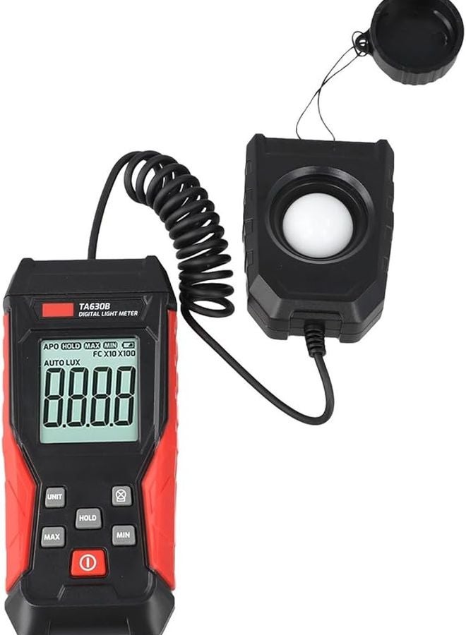 TA630B Digital Lux Meter 0 200000 Lux Portable Light Intensity Tester Silicon Photodiode - Image 2