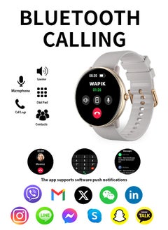 Korean Brand Smart Watch Y6，Business Smartwatch, Waterproof Fitness Watch, Bluetooth Calling, Compatible with Android and iOS, Smart Watch for men, AMOLED Display, Heart Rate Monitoring, Gold - pzsku/ZFDBF69C8BD22EBFFFFD2Z/45/_/1732695924/964a6683-9aa1-4384-be04-6efce170d3b2