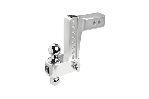 BulletProof Hitches - 2.5" Aluminum Trailer Hitch (14,000 lb. Rating) - Adjustable Hitch with 6" Drop/Rise and 2" & 2-5/16" Dual Ball - Corrosion-Resistant Tow Hitch - Image 1