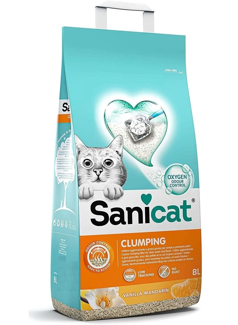 Sanicat Vanilla Mandarin Clumping Cat Litter 8L - Image 1