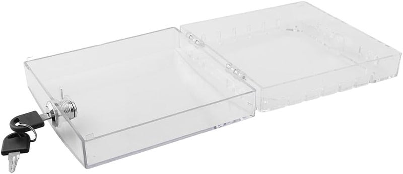 Lockable Transparent Acrylic Thermostat Guard Cover With 2 Keys 16x15x6 cm - Image 4