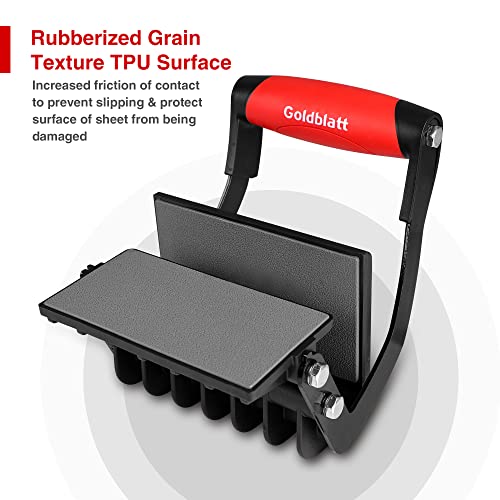 Goldblatt أداة نقل الألواح من جولدبلات، أداة رفع الخشب، أداة حمل الجدران الجافة - أداة نقل الخشب للألواح، لوح الأسمنت الصناعي - سمك التثبيت يصل إلى 1 بوصة - Image 3