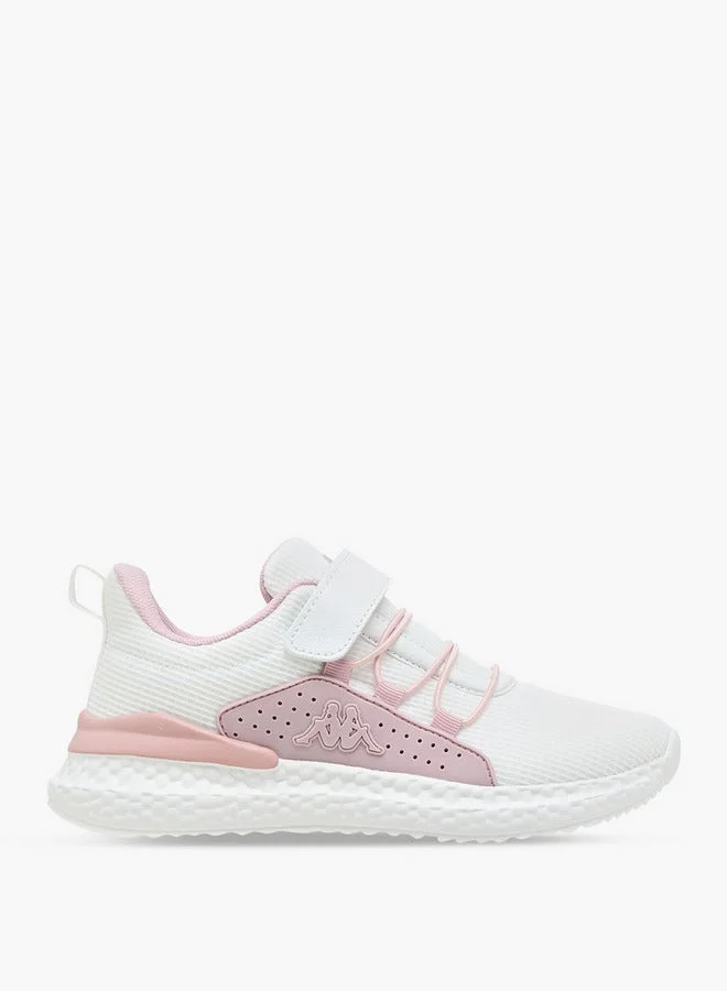 Girls' Textured Sports Shoes with Hook and Loop Closure