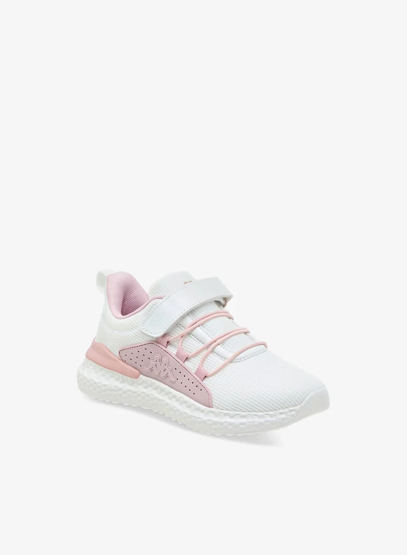 Kappa Girls' Textured Sports Shoes with Hook and Loop Closure