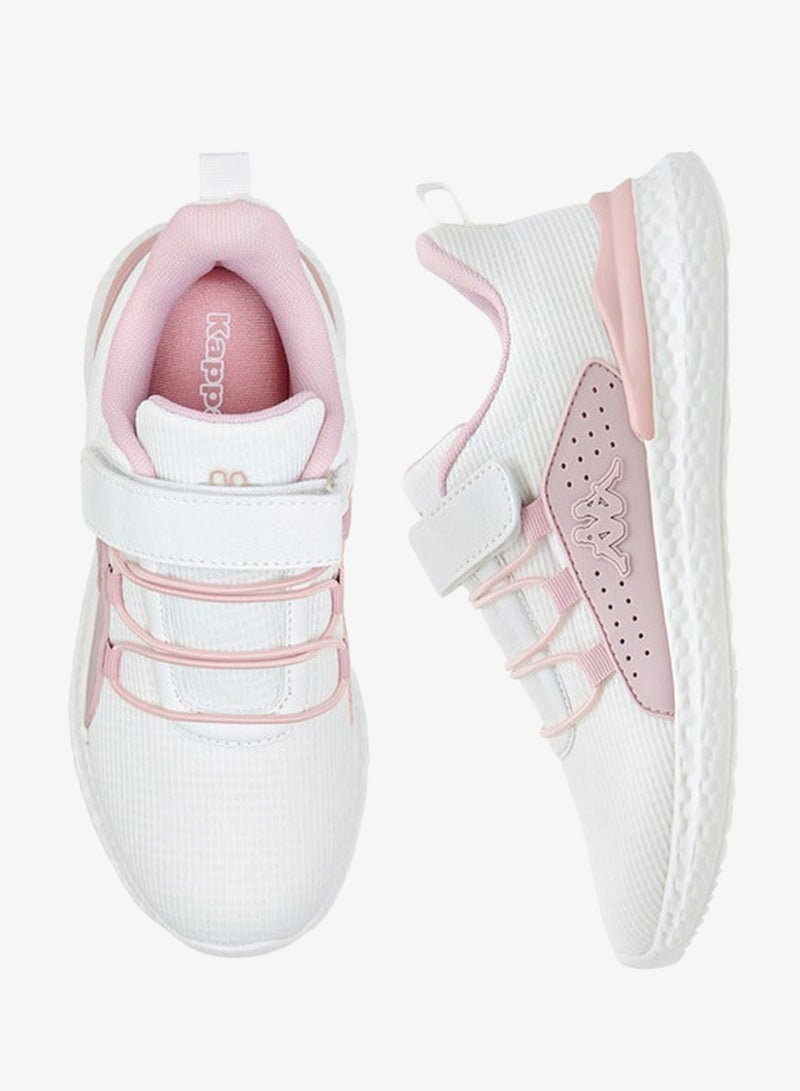 Kappa Girls' Textured Sports Shoes with Hook and Loop Closure - Image 3