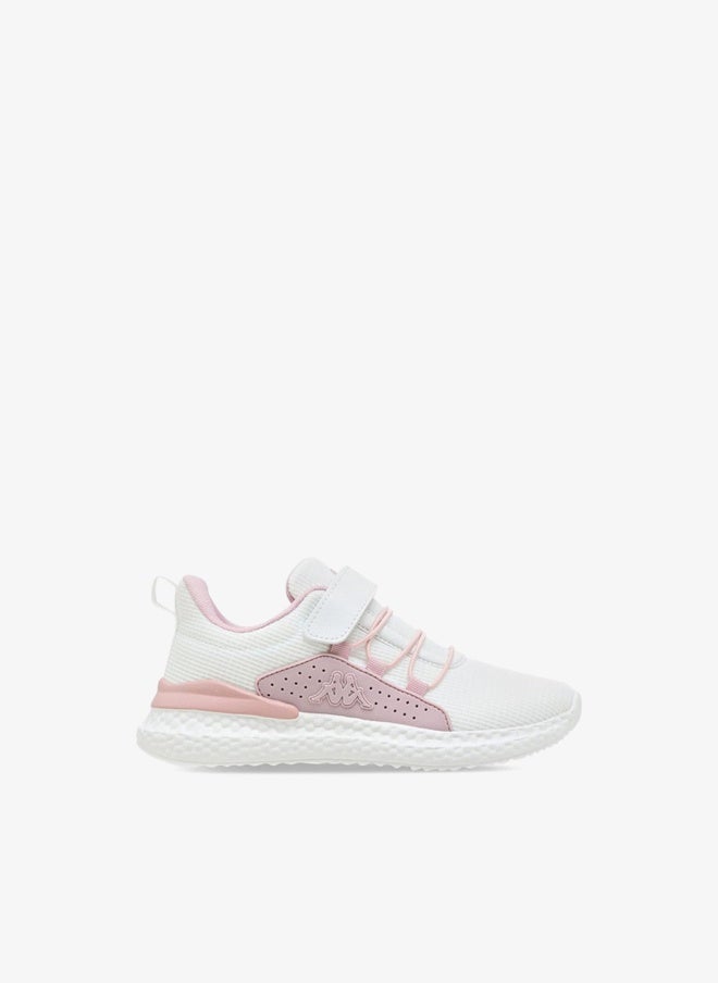 Kappa Girls' Textured Sports Shoes with Hook and Loop Closure - Image 3