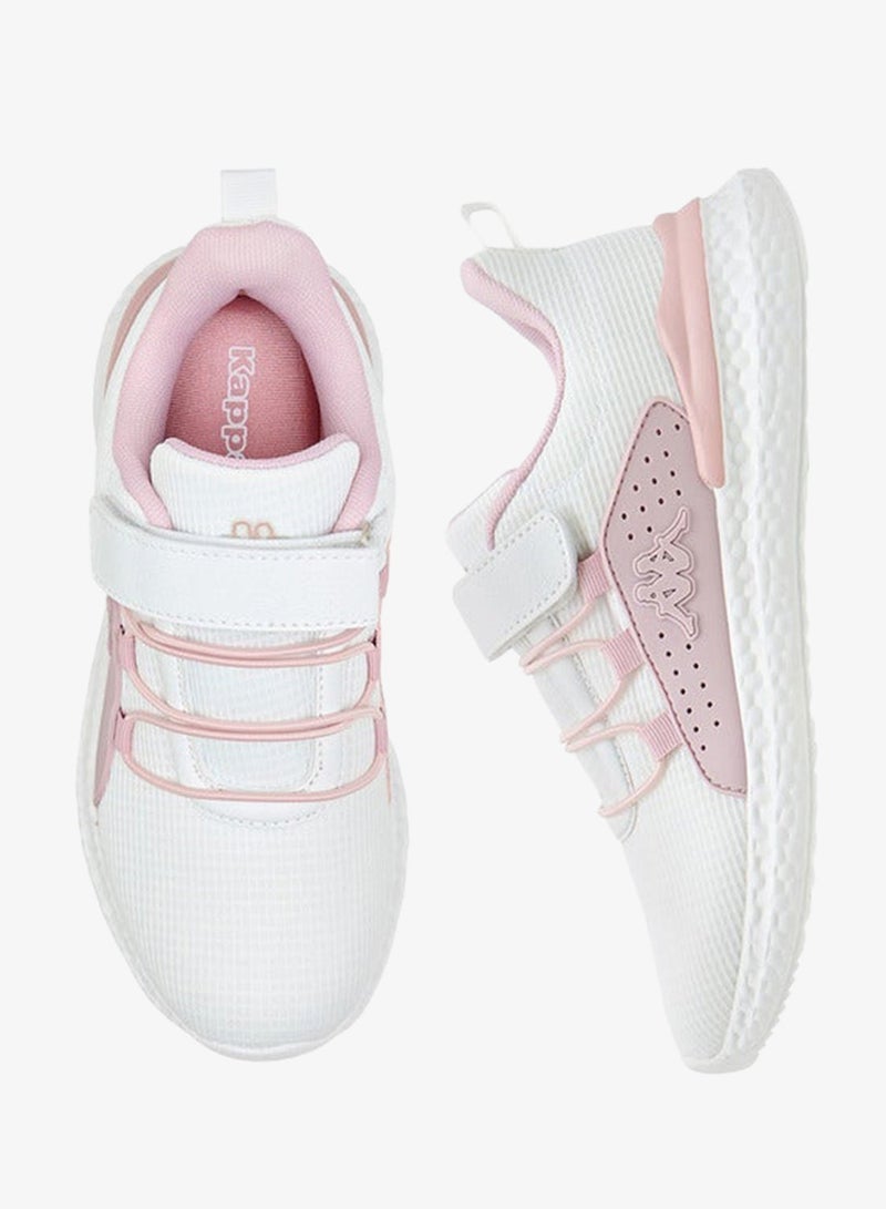 Kappa Girls' Textured Sports Shoes with Hook and Loop Closure - Image 1