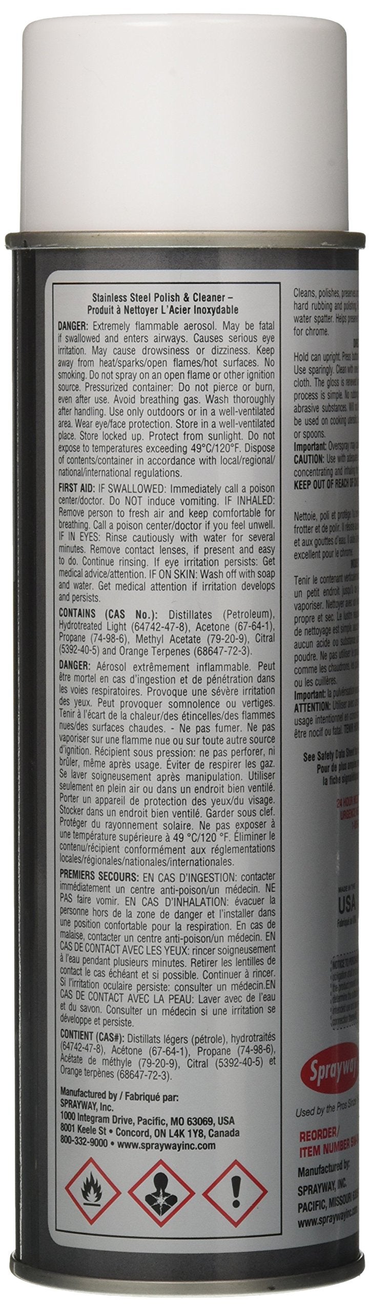 Sprayway SW841 Oil-based Stainless Steel Cleaner and Polish, Protects and Preserves, Resists Streaks and Finger prints, 15 Oz. - Image 2