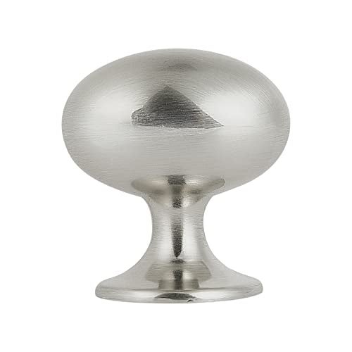 HARPOON Cabinet Hardware Knobs Round Furniture Mushroom Knob - 1.4 Inch 10 Pack Satin Nickel - Image 1