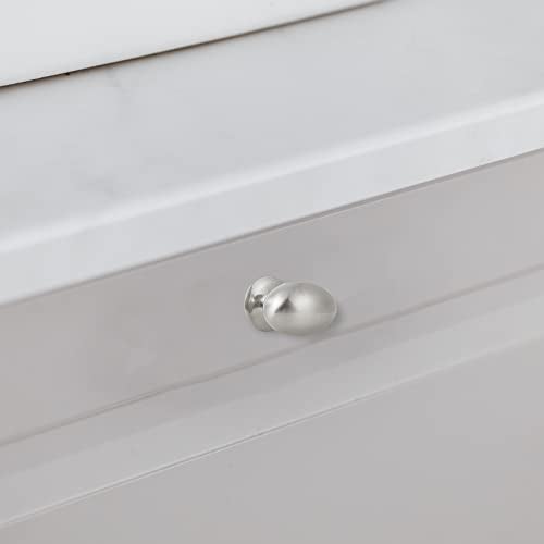 HARPOON Cabinet Hardware Knobs Round Furniture Mushroom Knob - 1.4 Inch 10 Pack Satin Nickel - Image 3