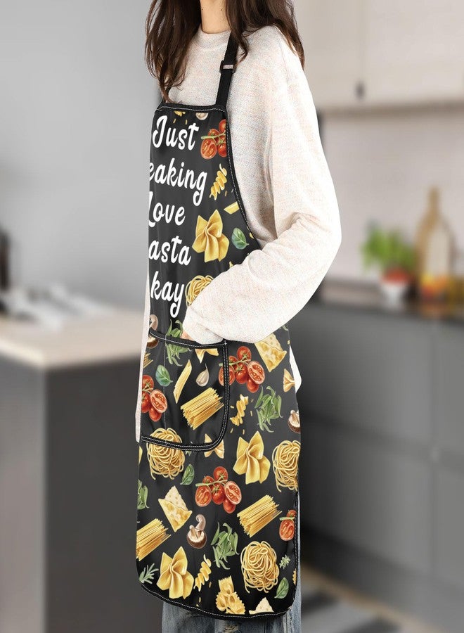 MNIGIU Italian Food Adjustable Apron Pasta Lover Gift I Just Freaking Love Pasta Kitchen Apron Cooking Chef Gift - Image 5