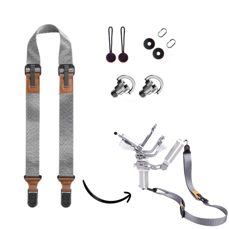 GetZget Neck Strap Lanyard Compatible with DJI RS 4 Mini Gimbal stabilizer & DSLR Camera Adjustable Strap with 1/4th Screw Accessories - Image 1