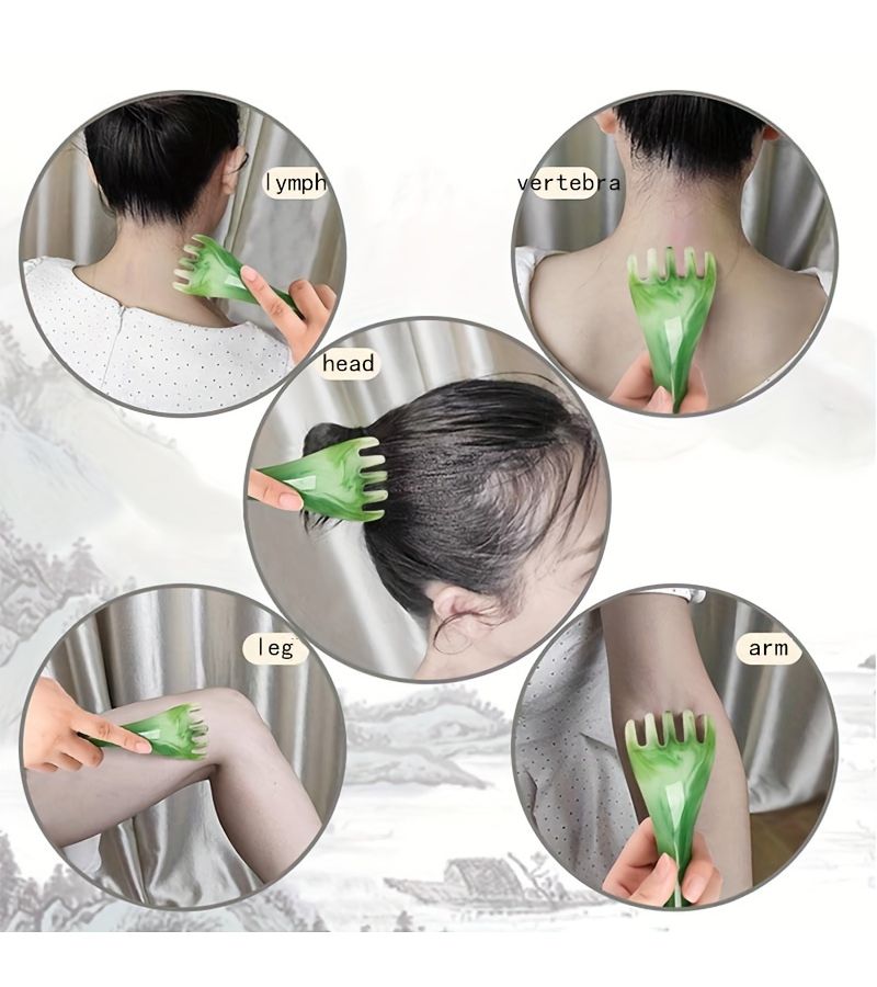 5 Claw Scalp Massager Comb Ergonomic Plastic Head Massager Random Color Stress Relief Hair Care - Image 2