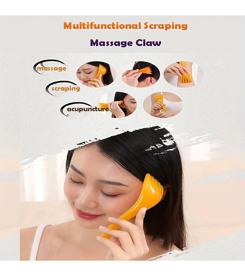 5 Claw Scalp Massager Comb Ergonomic Plastic Head Massager Random Color Stress Relief Hair Care - Image 5