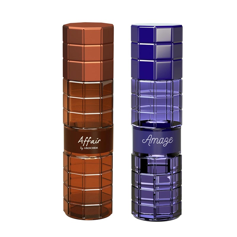 AROCHEM Attar Combo Pack of Affair and Amaze Attar 25ml Each Pure Perfume No Alcohol Unisex Perfume Roll On - Image 1