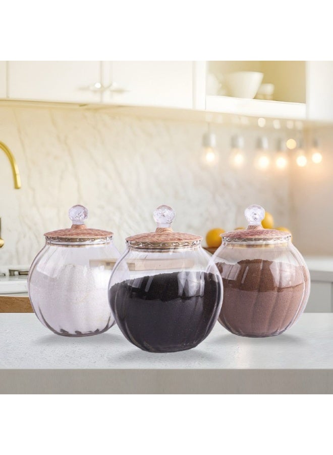 طقم سكريه وتوابل3*1 زجاج - Image 3