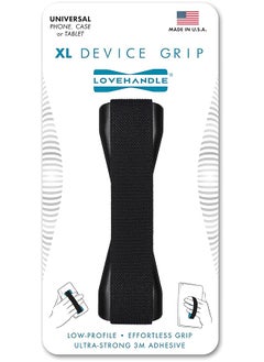 Lovehandle Tablet Xl Grip For Most Tablets And Large Smartphones Black Elastic Strap Finger Grip With Black Base Lht 01 Black