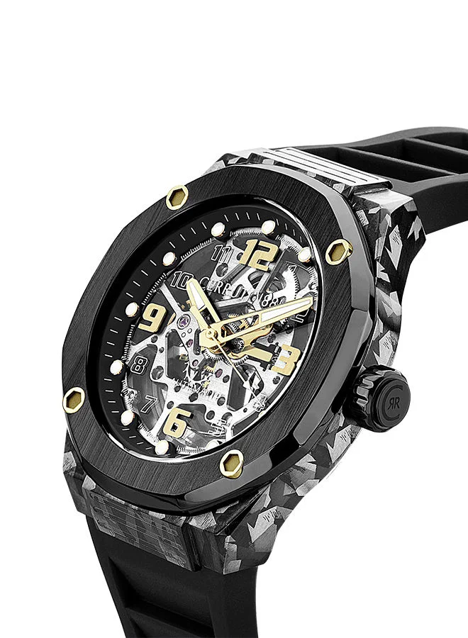 شيروتي 1881 Razzuolo 45mm Men's Automatic Watch with Black Silicone Strap
