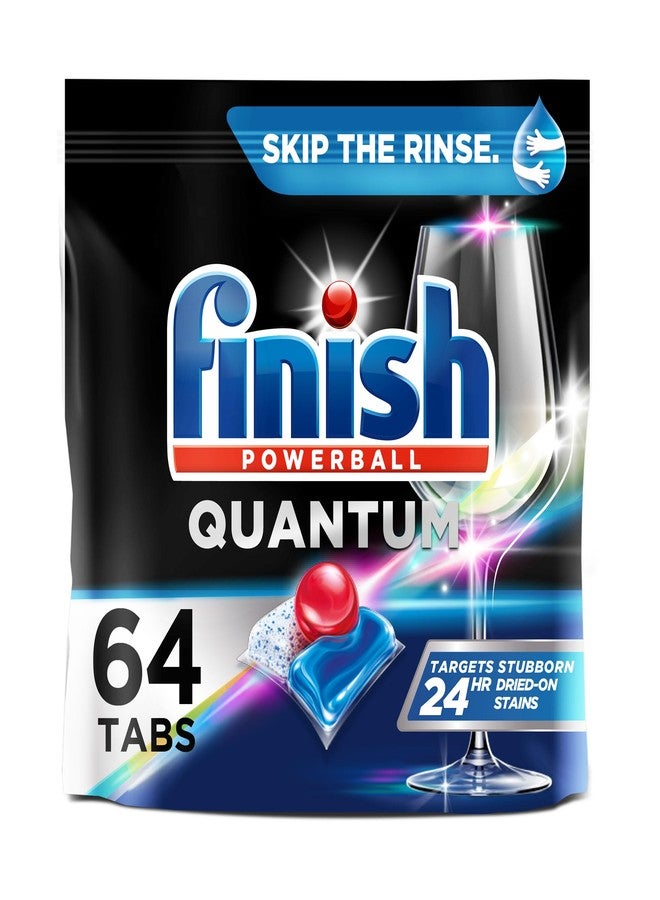 Finish - Quantum - 64ct - Dishwasher Detergent - Powerball - Ultimate Clean & Shine - Dishwashing Tablets - Dish Tabs